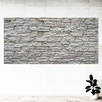 Multishape White Concrete Wall Brick Graphics Pattern Wall Mural Vinyl Decal