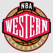 Nba Western Conferences Basketball Team Logo Decal Sticker