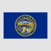 Nebraska State Flag Decal Sticker