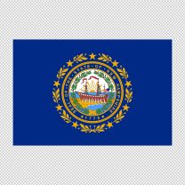 New Hampshire State Flag Decal Sticker