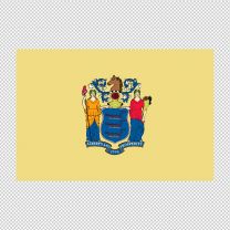 New Jersey State Flag Decal Sticker