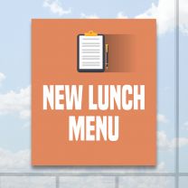 New Lunch Menu Full Color Digitally Printed Window Poster