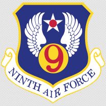 Ninth Air Force Cold War Army Emblem Logo Shield Decal Sticker
