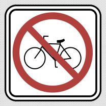 No Bicycles  Decal Sticker