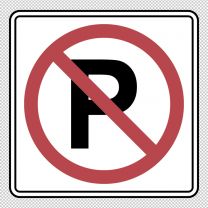 No Parking Decal Sticker