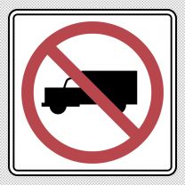 No Trucks Decal Sticker