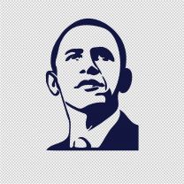 Obama Face Figure Silhouette Celebrities Vinyl Decal Sticker