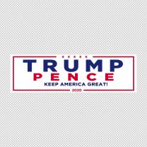 Offfical Trump Pence 2020 Keep America Great Decal Sticker