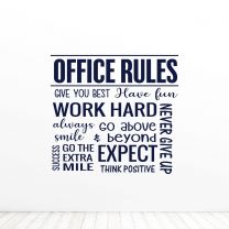 Office Rules Give Your Best Quote Vinyl Wall Decal Sticker