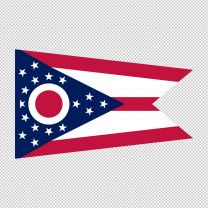Ohio State Flag Decal Sticker