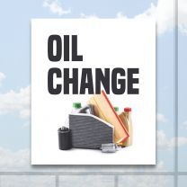 Oil Change Full Color Digitally Printed Window Poster