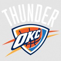 Oklahoma City Thunders Basketball Team Logo Decal Sticker