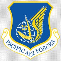 Pacific Air Forces Army Emblem Logo Shield Decal Sticker
