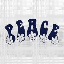 Peace And Flowers Decal Sticker