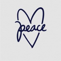 Peace Love Vinyl Decal Stickers