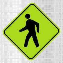 Pedestrian Crossing Decal Sticker