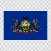Pennsylvania State Flag Decal Sticker