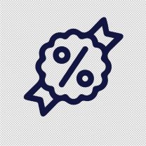 Percent Bubble For Sale Vinyl Decal Stickers