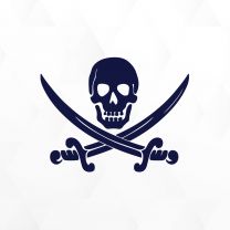 Pirate Logo Boat Decal Sticker