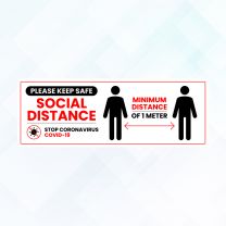 Please Keep Safe Social Distance Sticker Style2
