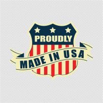 Proudly Made In USA Decal Sticker 