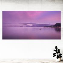 Purple Skies Sunset Lake View Graphics Pattern Wall Mural Vinyl Decal