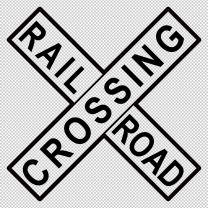 Railroad Crossing Decal Sticker