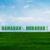 Ramadan Mubarak Event Corrugated Yard Street Sign With Sticks