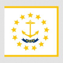 Rhode Island State Flag Decal Sticker