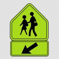 School Crosswalk Decal Sticker