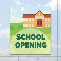 School Opening Full Color Digitally Printed Window Poster