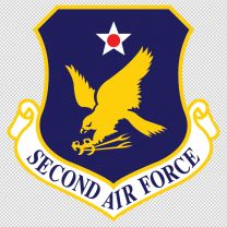 Second Air Orce Army Emblem Logo Shield Decal Sticker