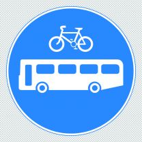 Sign Giving Order Buses Cycles Decal Sticker