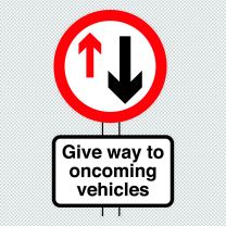 Sign Giving Order Give Priority Vehicles Decal Sticker