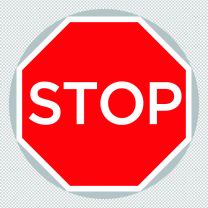 Sign Giving Order Manually Stop Decal Sticker