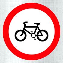 Sign Giving Order No Cycling Decal Sticker
