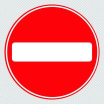 Sign Giving Order No Entry Vehicular Traffic Decal Sticker