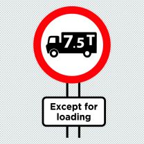 Sign Giving Order No Goods Vehicle Over Weight Decal Sticker