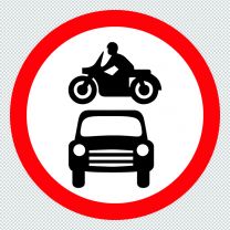 Sign Giving Order No Motor Vehicles Decal Sticker