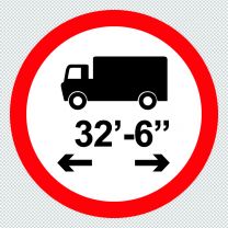 Sign Giving Order No Vehicle Combination Length Decal Sticker