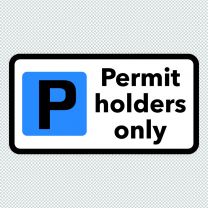 Sign Giving Order Park Restrict Permit Holders Decal Sticker