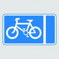 Sign Giving Order With Flow Pedal Cycle Lane Decal Sticker