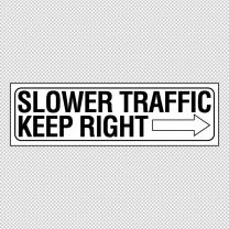 Slower Traffic Bumper Decal Sticker
