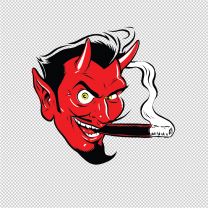 Smoking Devil Decal Sticker