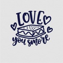 Smores Love Vinyl Decal Stickers