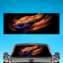 Snake Paithon Graphics For Truck Rear Window Perforated Decal