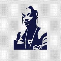 Snoop Face Figure Silhouette Celebrities Decal Sticker