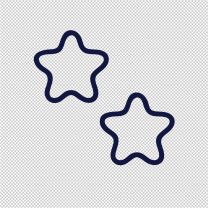 Soft Star Shapes Symbols Vinyl Decal Sticker
