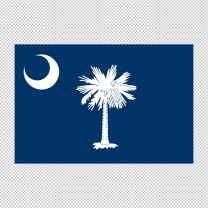 South Carolina State Flag Decal Sticker