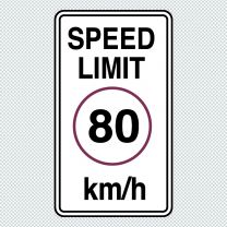Speed Limit Decal Sticker